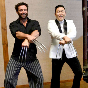 Hugh Jackman, Psy, Twitter Hugh Jackman, Psy, Twitter